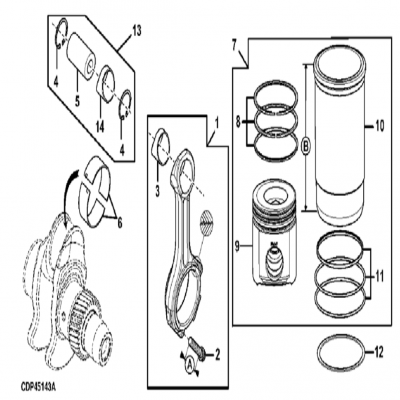 Group 48: Piston and Connecting Rod, continued  第48組：活塞和連桿，“GM93289,”“GM93285,”“GM91650,”“GM85414,”“GM85412,”“GM85410,”“GM