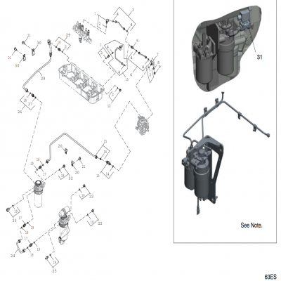 Group 63: Low Pressure Fuel Line, continued  第63組：低壓燃油管路，&amp;amp;amp;ldquo;GM93289,&amp;amp;amp;rdquo;&amp;amp;amp;ldquo;GM93285,&amp;amp;amp;rdquo;&amp;amp;amp;ldquo;GM91650,&
