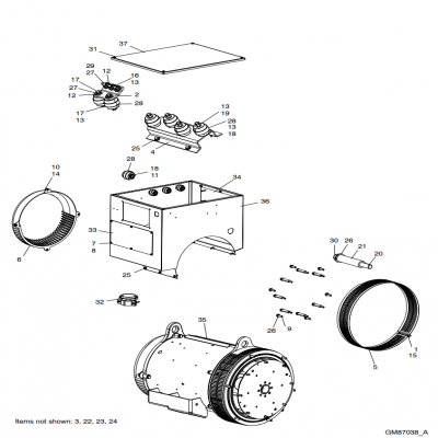 Alternator and Mounting, continued  交流發(fā)電機(jī)和安裝，“GM91650,”“40MDDCA,”“55MDDCB ,”“65MDDCC,”“80MDDCD,”“99MDDCE,”“GM93289,”